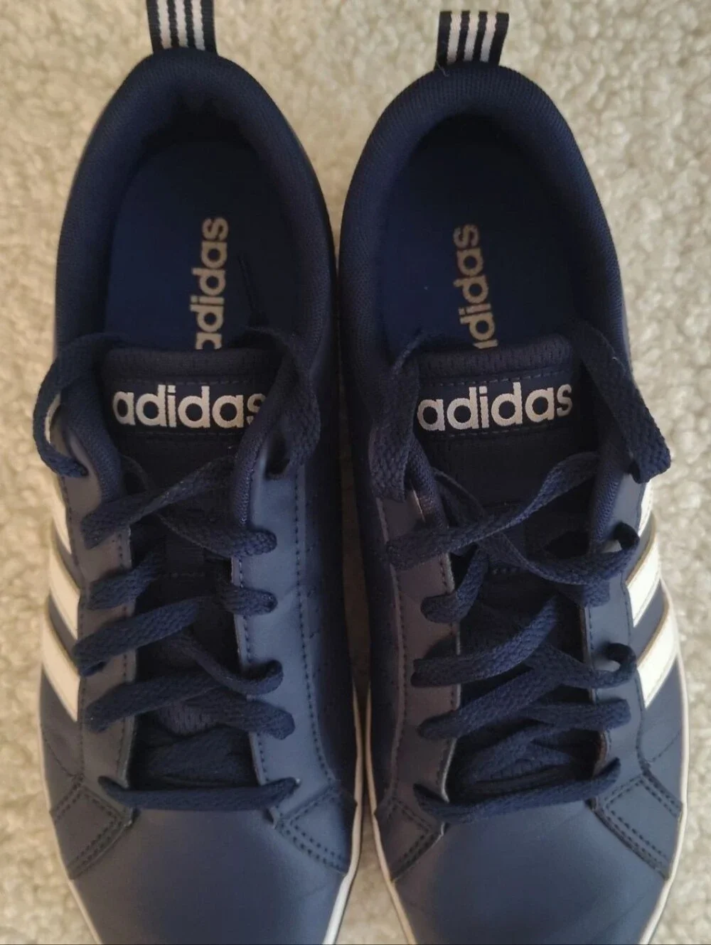 Adidas VS Pace Navy & White. Size 8.5